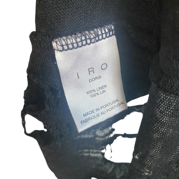 IRO Paris Black Linen Ultra Distressed Tank Size 36/US Small - Picture 5 of 6
